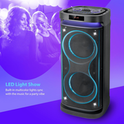 Diffusore DJ portatile IQ Sound 2×10" con Bluetooth – immagine 6