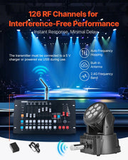 Kit DMX wireless 2,4 GHz – 1 trasmettitore e 3 ricevitori – immagine 5