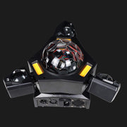 Luce laser DJ a 3 bracci con sfere disco, fasci RGB e DMX – immagine 4