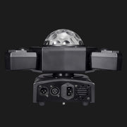 Luce laser DJ a 3 bracci con sfere disco, fasci RGB e DMX – immagine 5