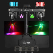 Sistema luci DJ X15 Gigbar 5-in-1 con teste mobili, laser e strobo – immagine 3